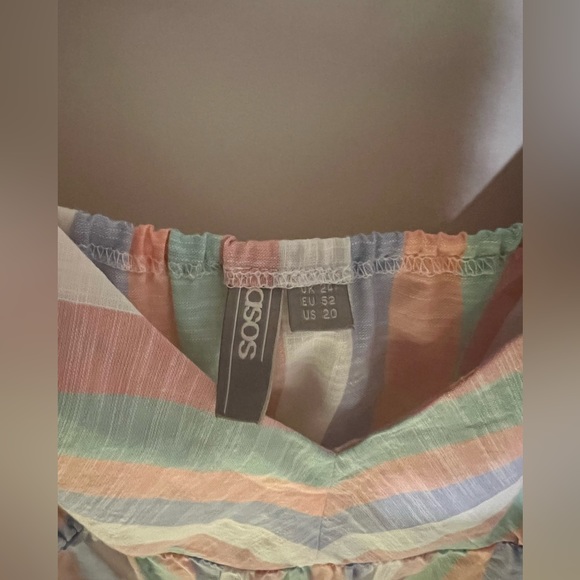 ASOS LIKE NEW PASTEL TIE BACK TANK TOP - Picture 4 of 5